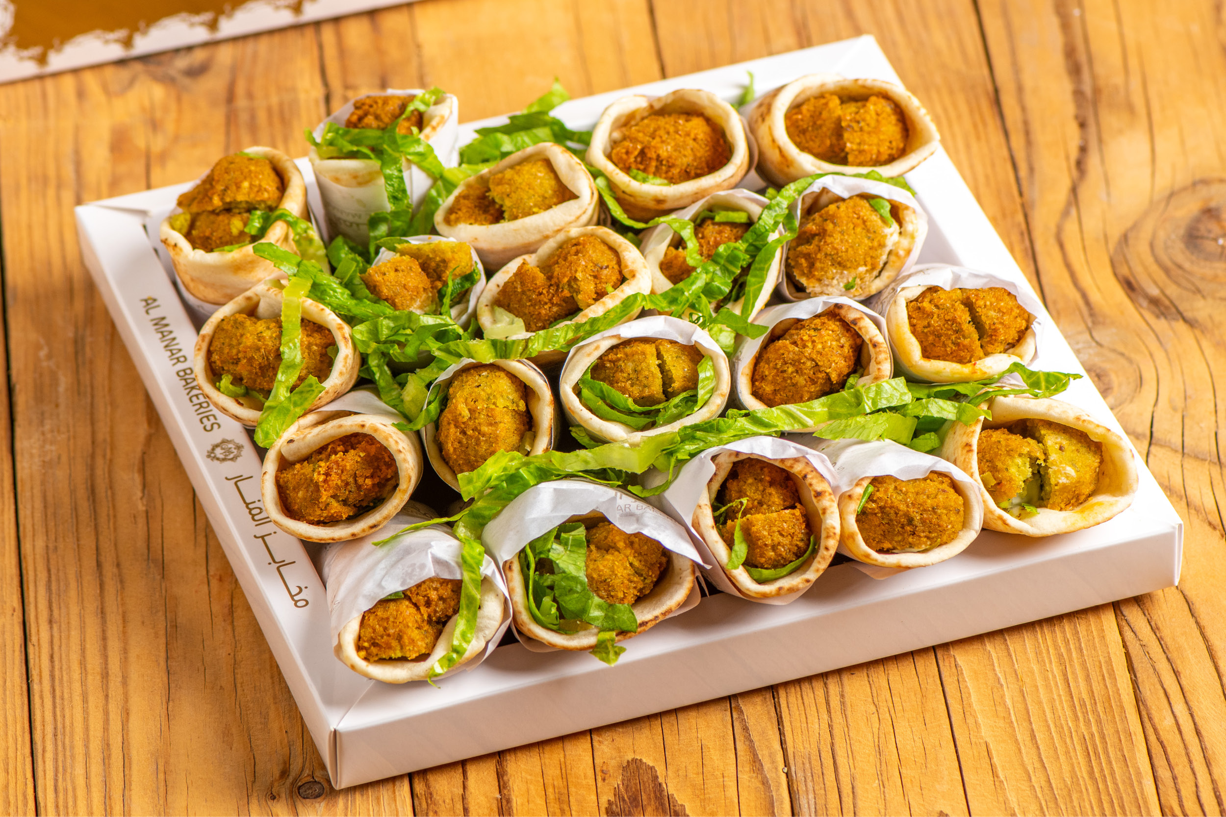 Mini falafel wrap