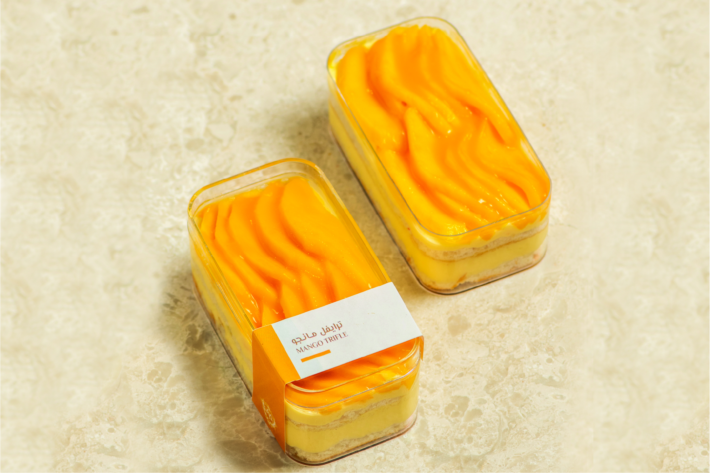 Mini mango trifle