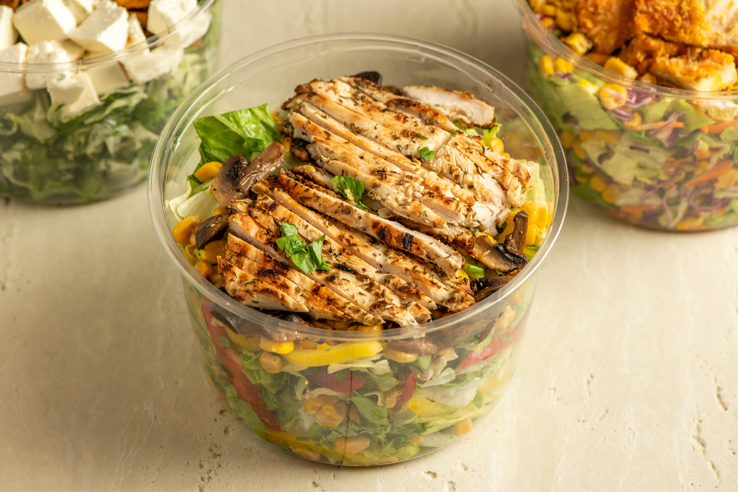 Chicken mushroom salad