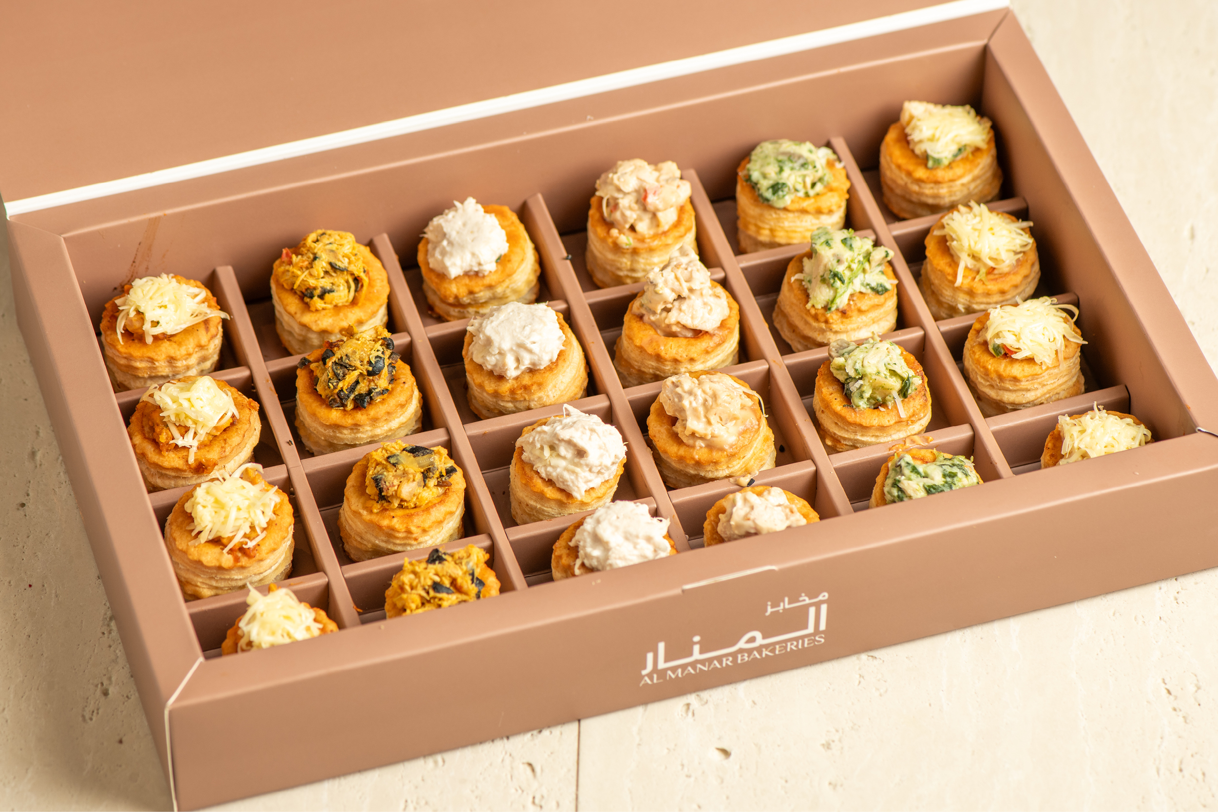 Assorted vol au vent